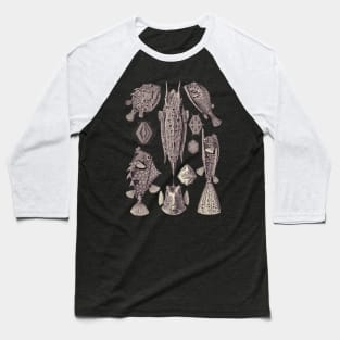 Ernst Haeckel Ostraciontes Fish Lavander Grey Baseball T-Shirt